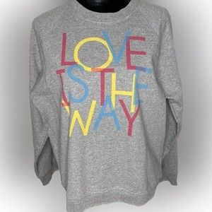 J Crew Sweatshirt X Human Rights Campaign Gray Love is the Way Pullover Crewneck